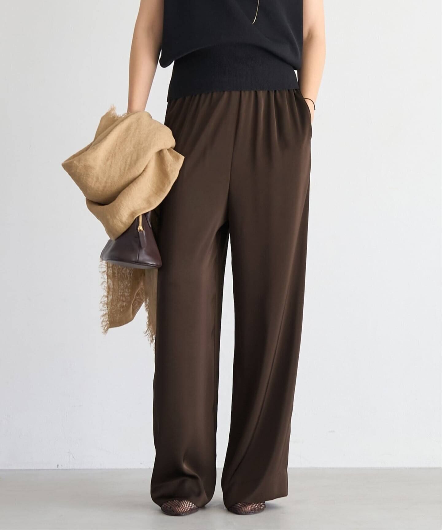 [預購] Plage 霧感緞面休閒長褲