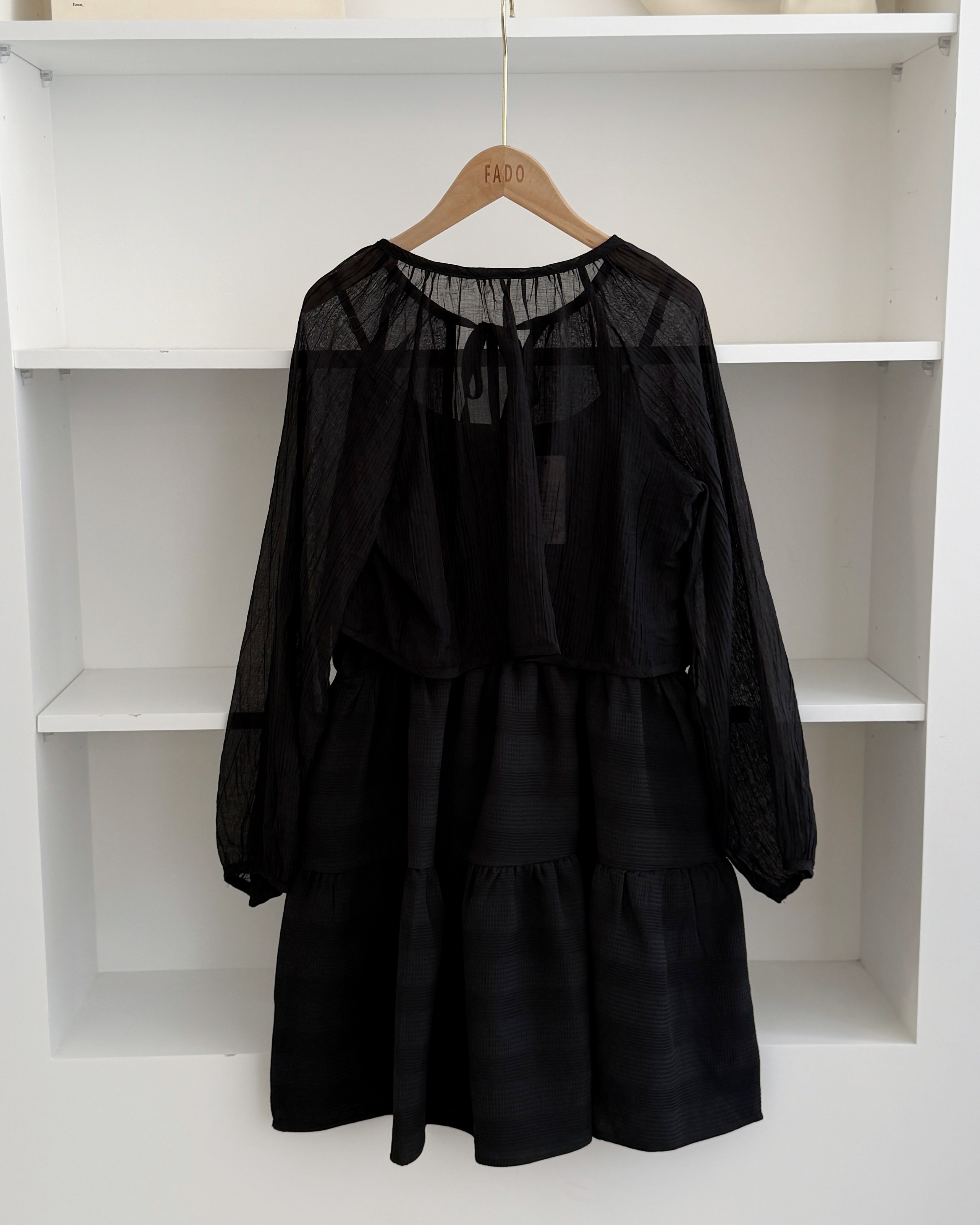 法朵Fado shop｜雙綁結罩衫吊帶短洋set 9755002 三色