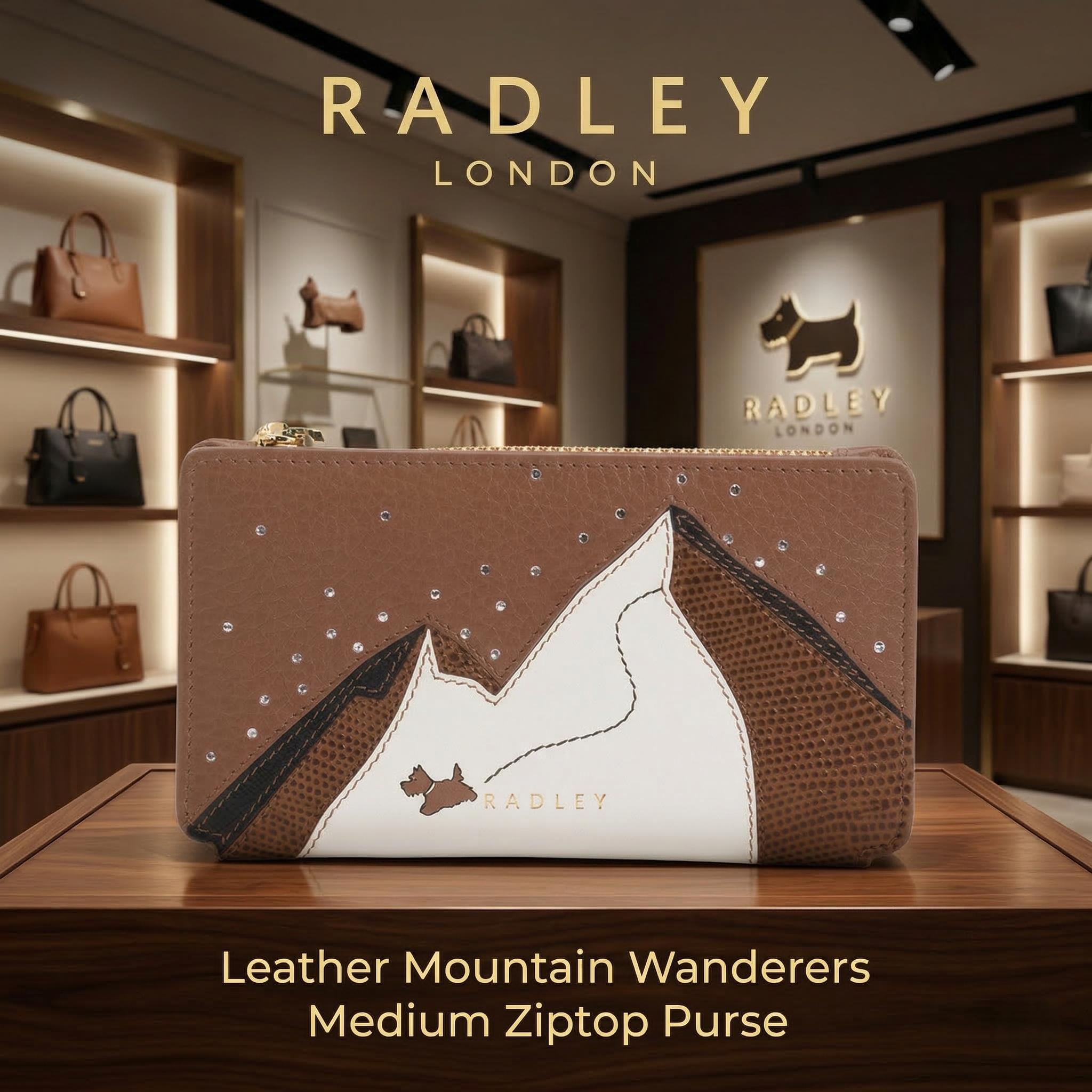 【預購】RADLEY LONDON H031852 皮革中型拉鍊短夾