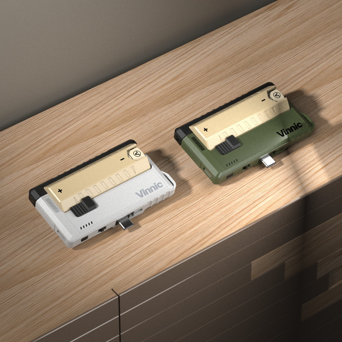 Vinnic Rendezvous 5,000mAh 可換電Type-C 直插式 雙輸出行動電源 (附21700電池兩枚) VPPB-DC05G1