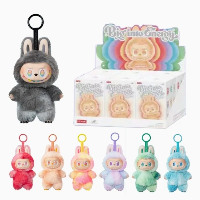 Labubu 3.0 THE MONSTERS Big into Energy 搪膠毛絨掛件系列 整盒6個 (有機會出隱藏限定)(包順豐)(免運)