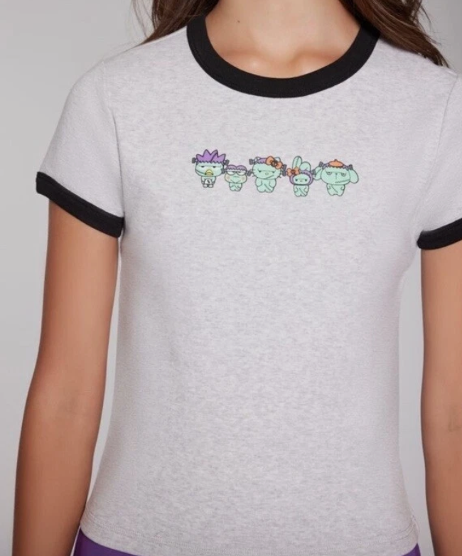 [S] FOREVER 21 WGA APPAREL LOGO/TEE/SS,HEATHER GREY/MULTI, 4919090302 [FINAL SALE] (SZZ260)