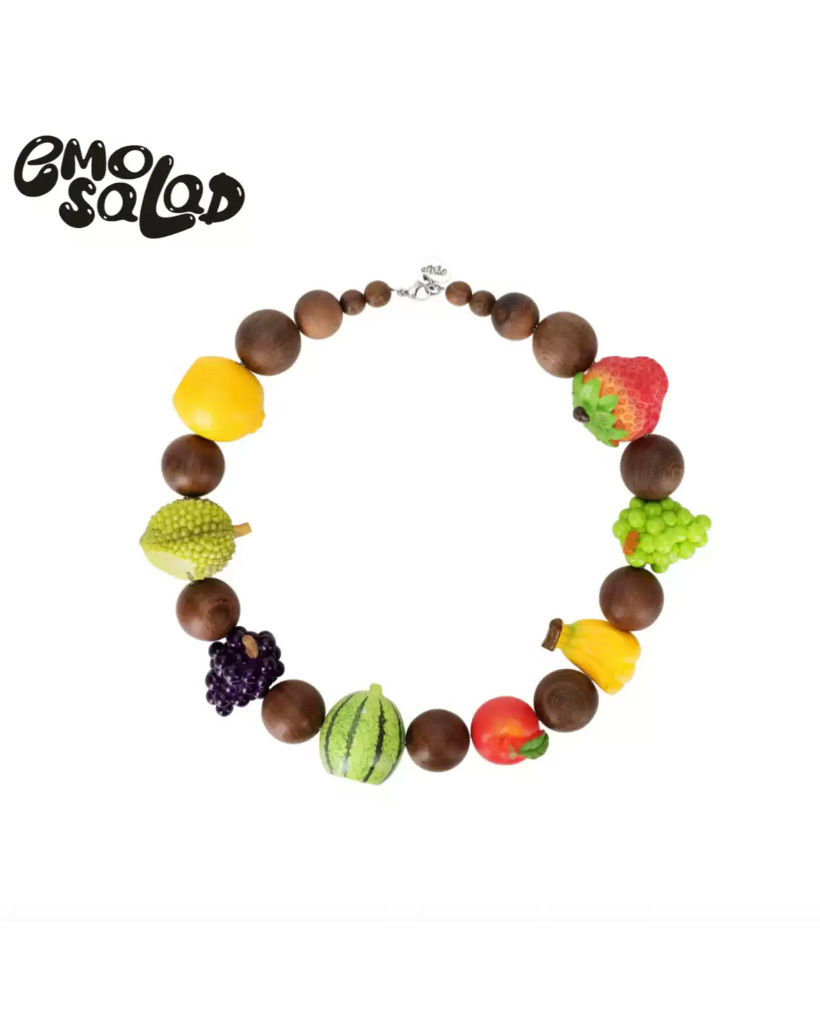EMOSALAD 水果木珠手工製作項鍊