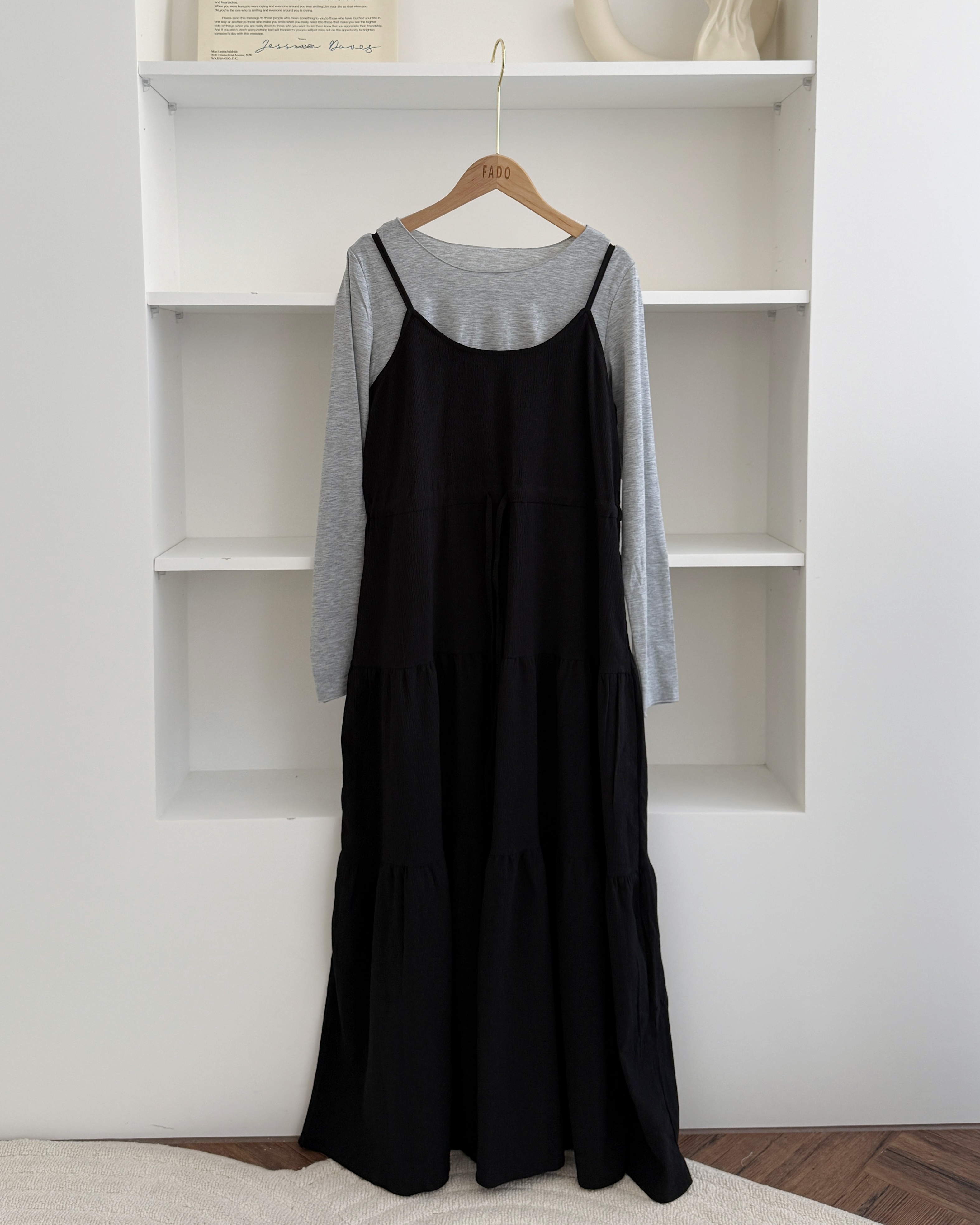 法朵Fado shop｜抽繩吊帶洋裝+打底衣 9785001 兩色