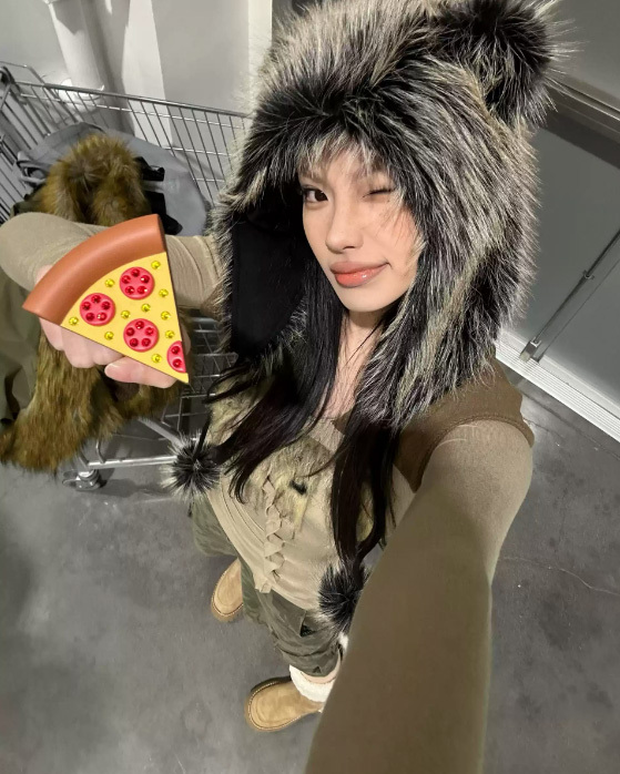 EMOSALAD 3D列印表情包亮鑽Pizza戒指