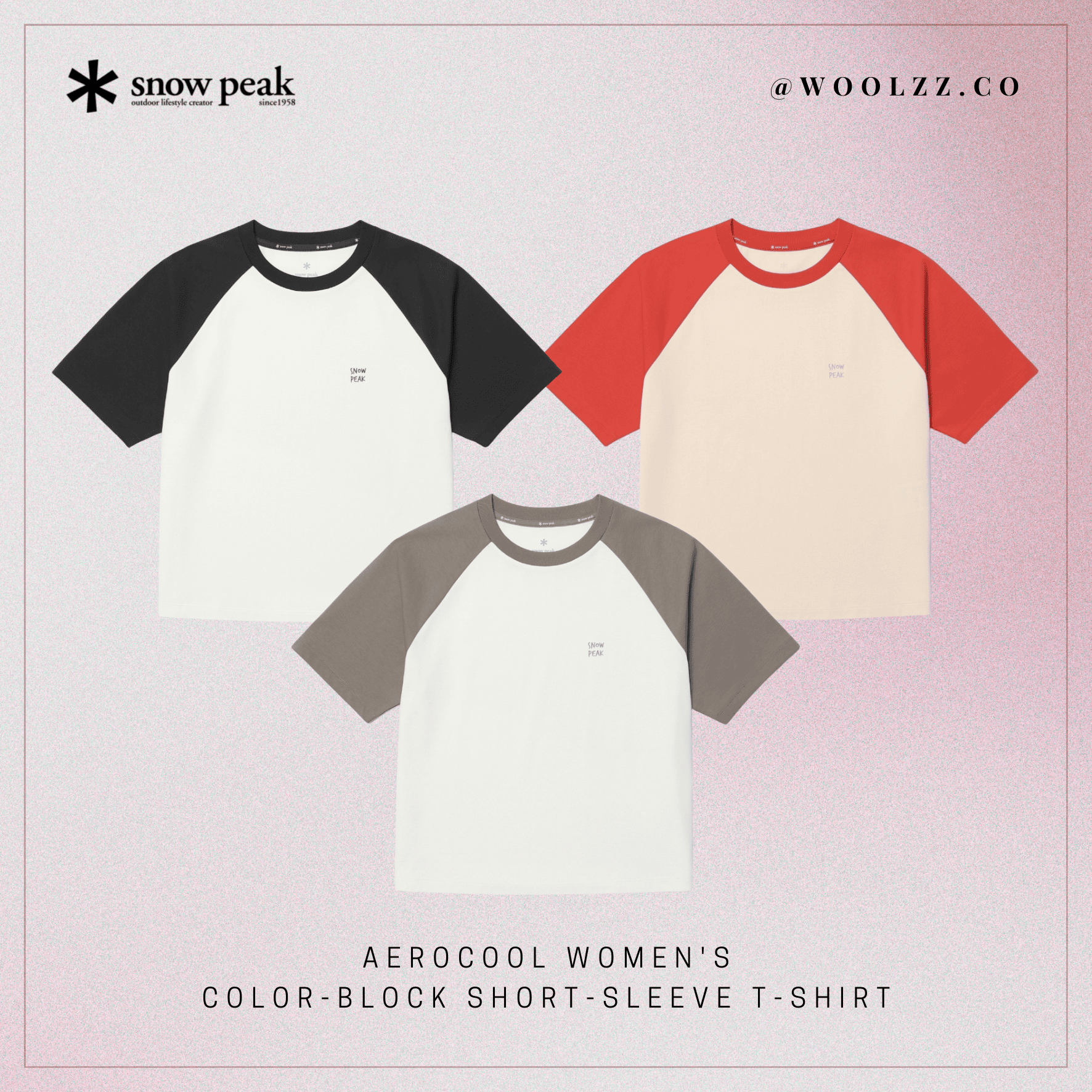 Snow Peak AeroCool 女款拼色短袖T恤 S26MWF-TS29