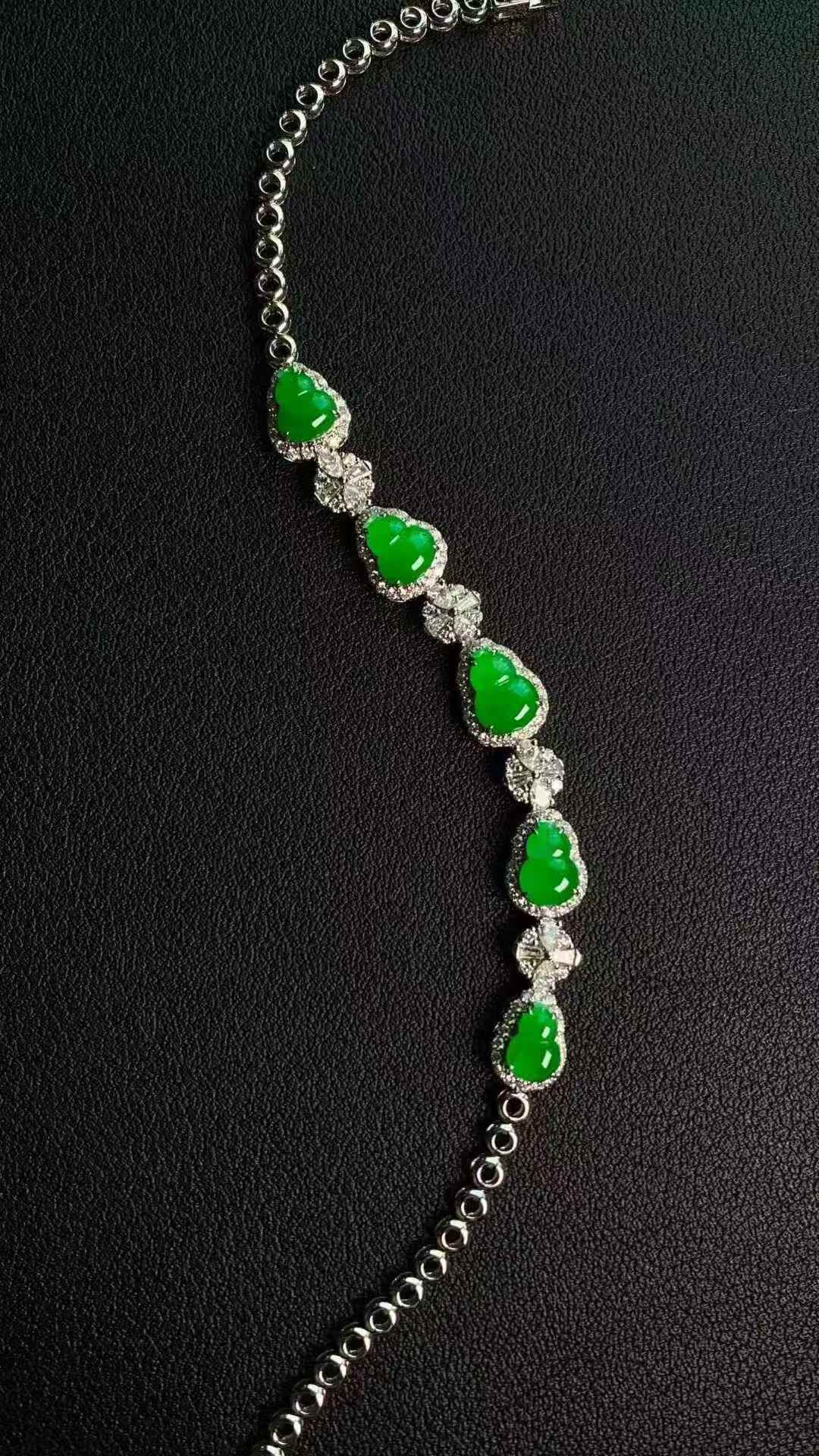 翡翠葫蘆手鏈,天然翡翠A玉, 緬甸玉, Jade, Jadeite