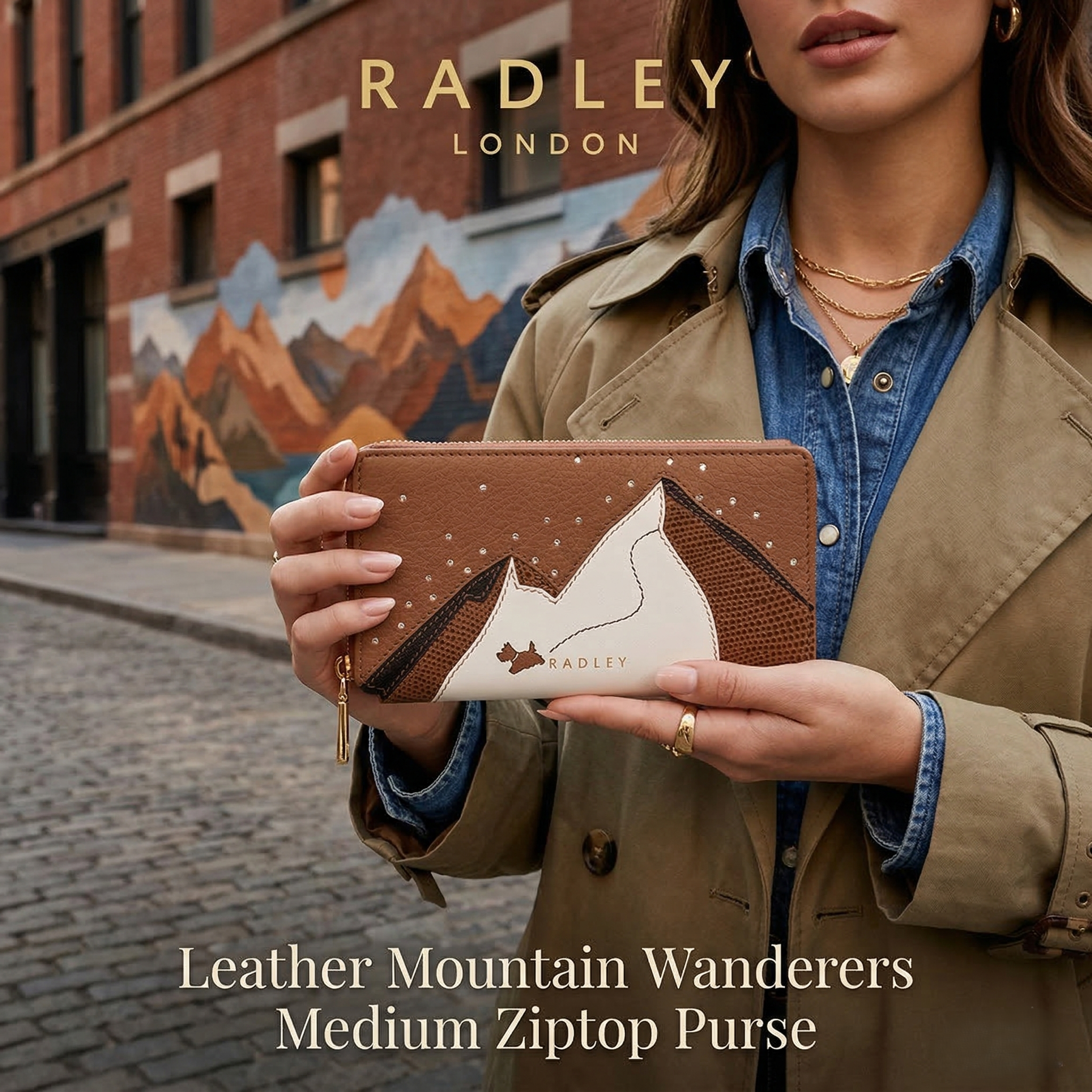 【預購】RADLEY LONDON H031852 皮革中型拉鍊短夾