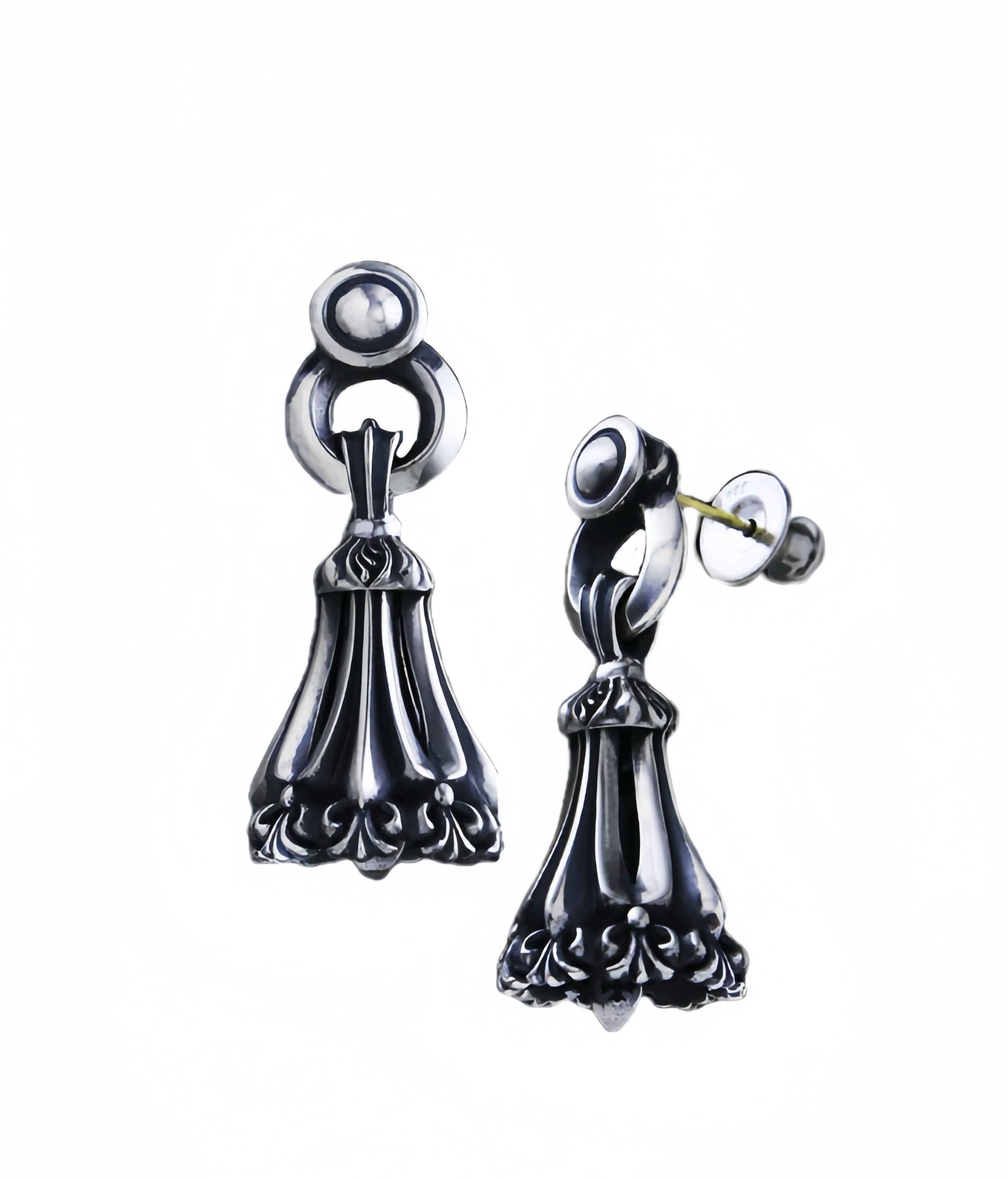 CHROME BELL EARRINGS XS