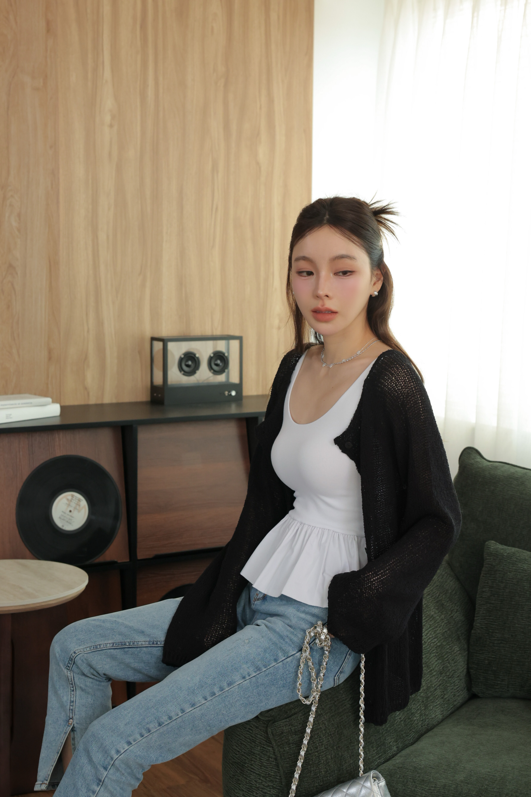 下擺傘狀法式背心 HA55