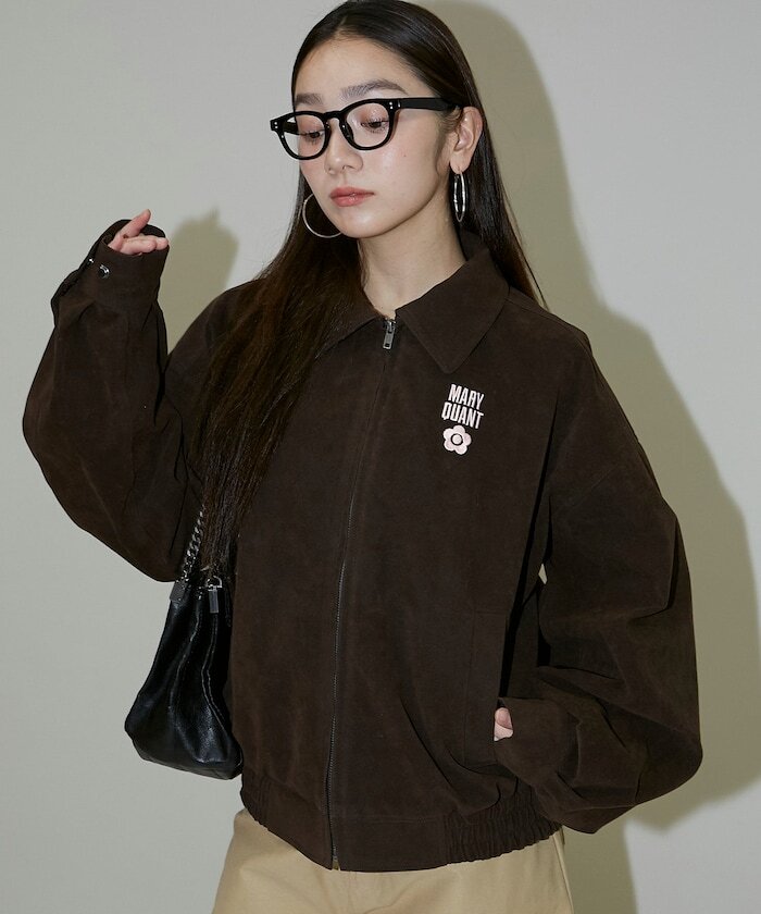 🇯🇵 PUBLUX X MARY QUANT 麂皮 絨面 立領夾克 拉鍊外套 / 預購