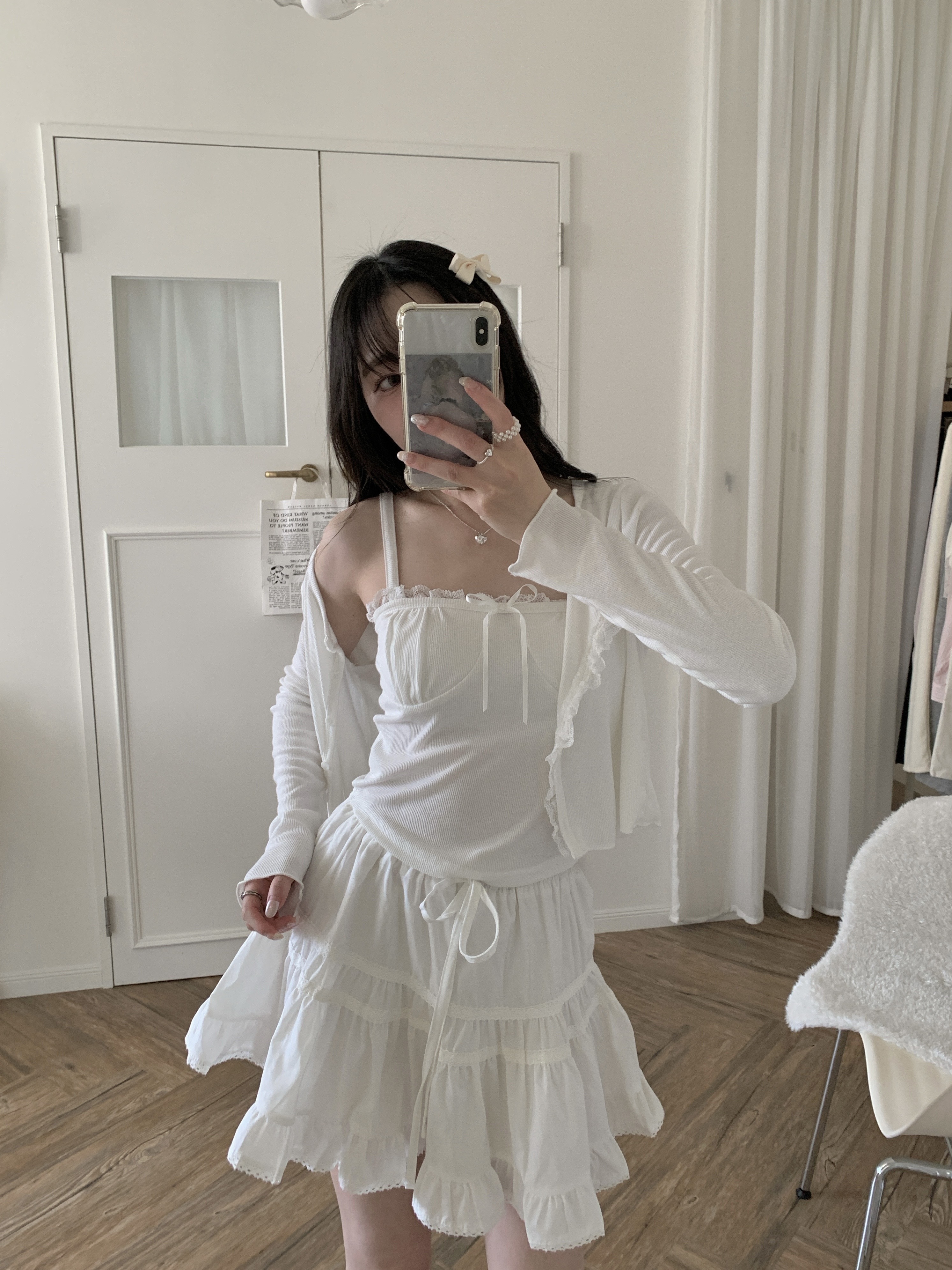 T06 娜娜蕾絲芭蕾蝴蝶結兩件式set組