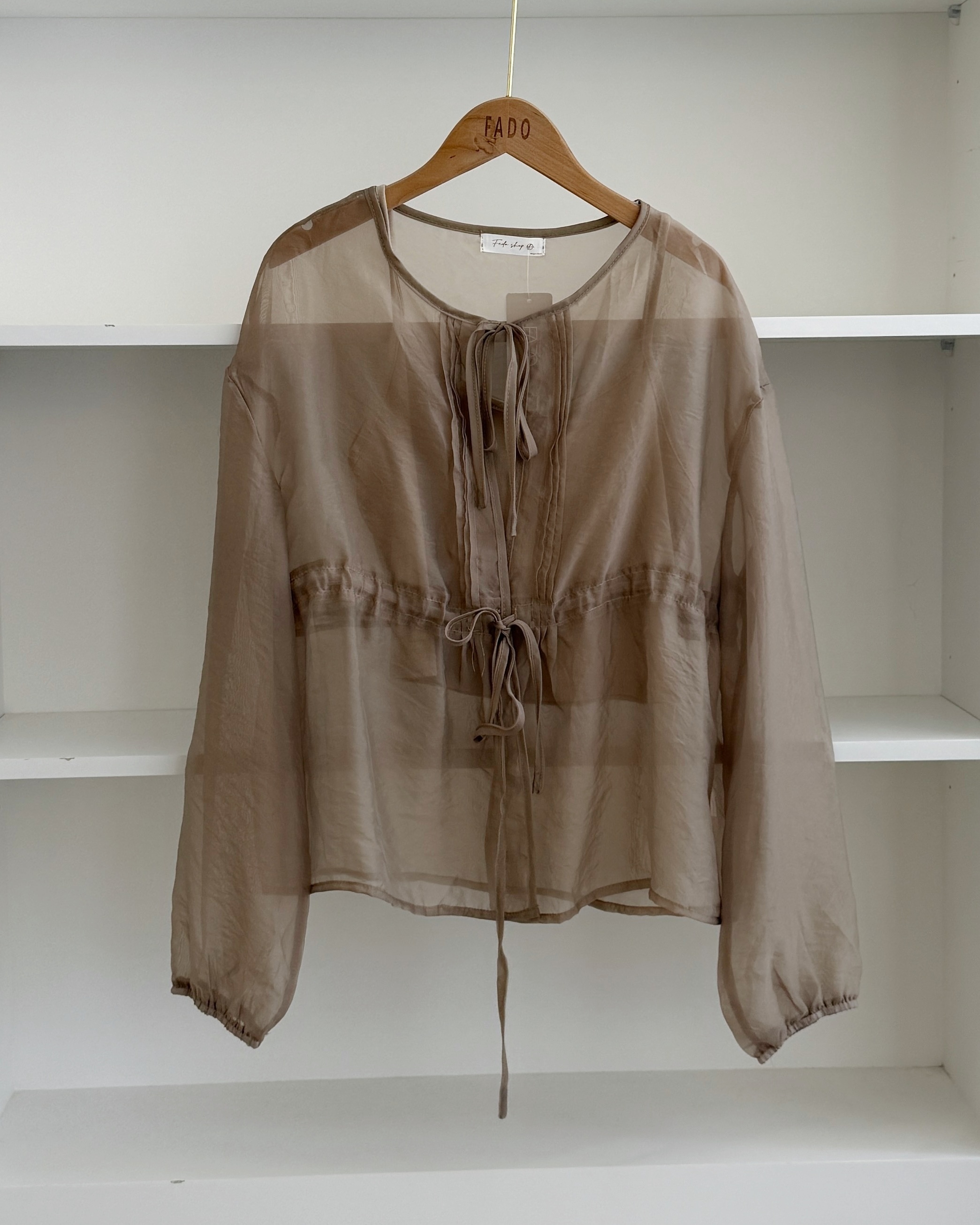 法朵Fado shop｜透膚罩衫背心set 9335001 三色