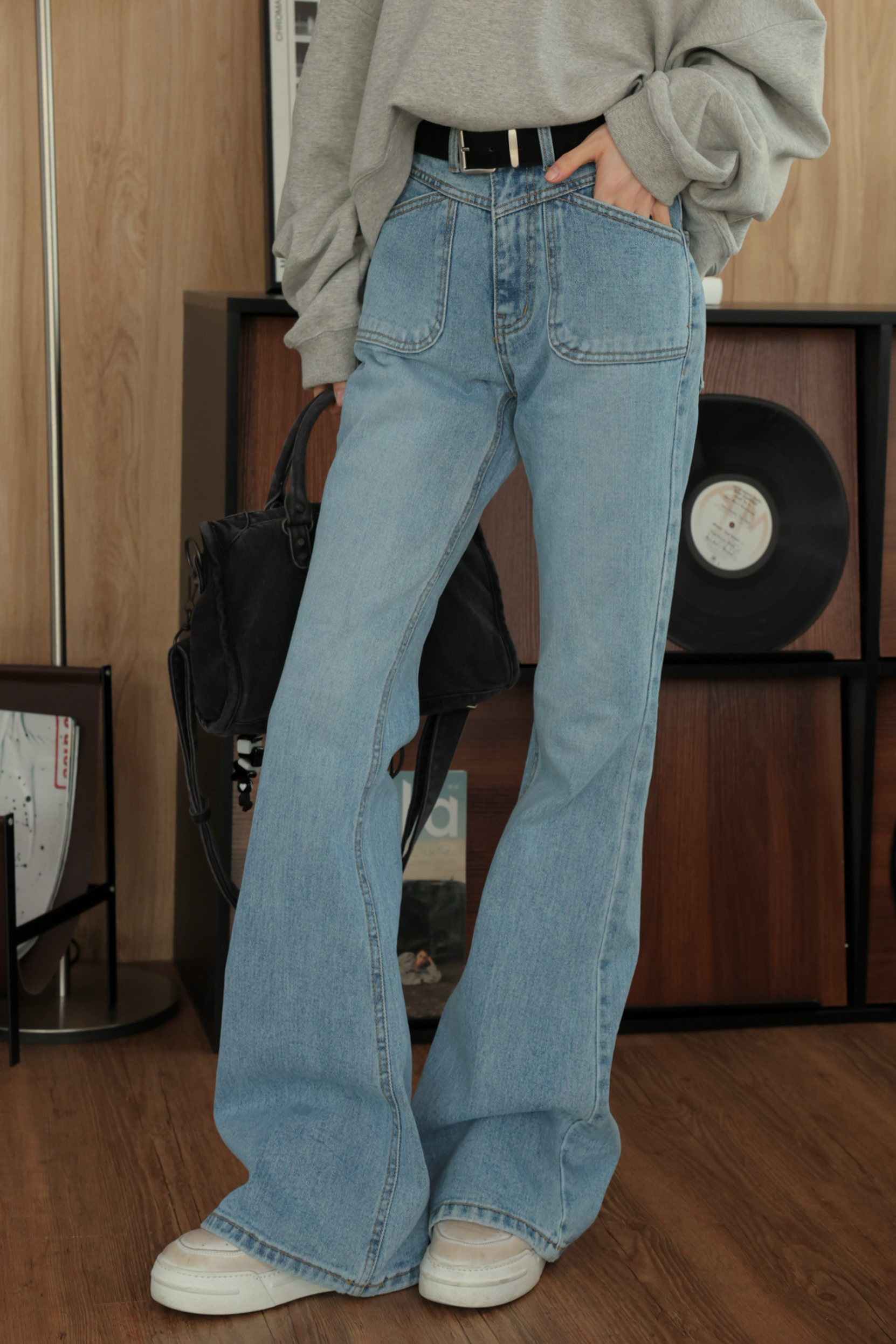 超瘦大口袋喇叭寬褲 HA62 #Winnie清單