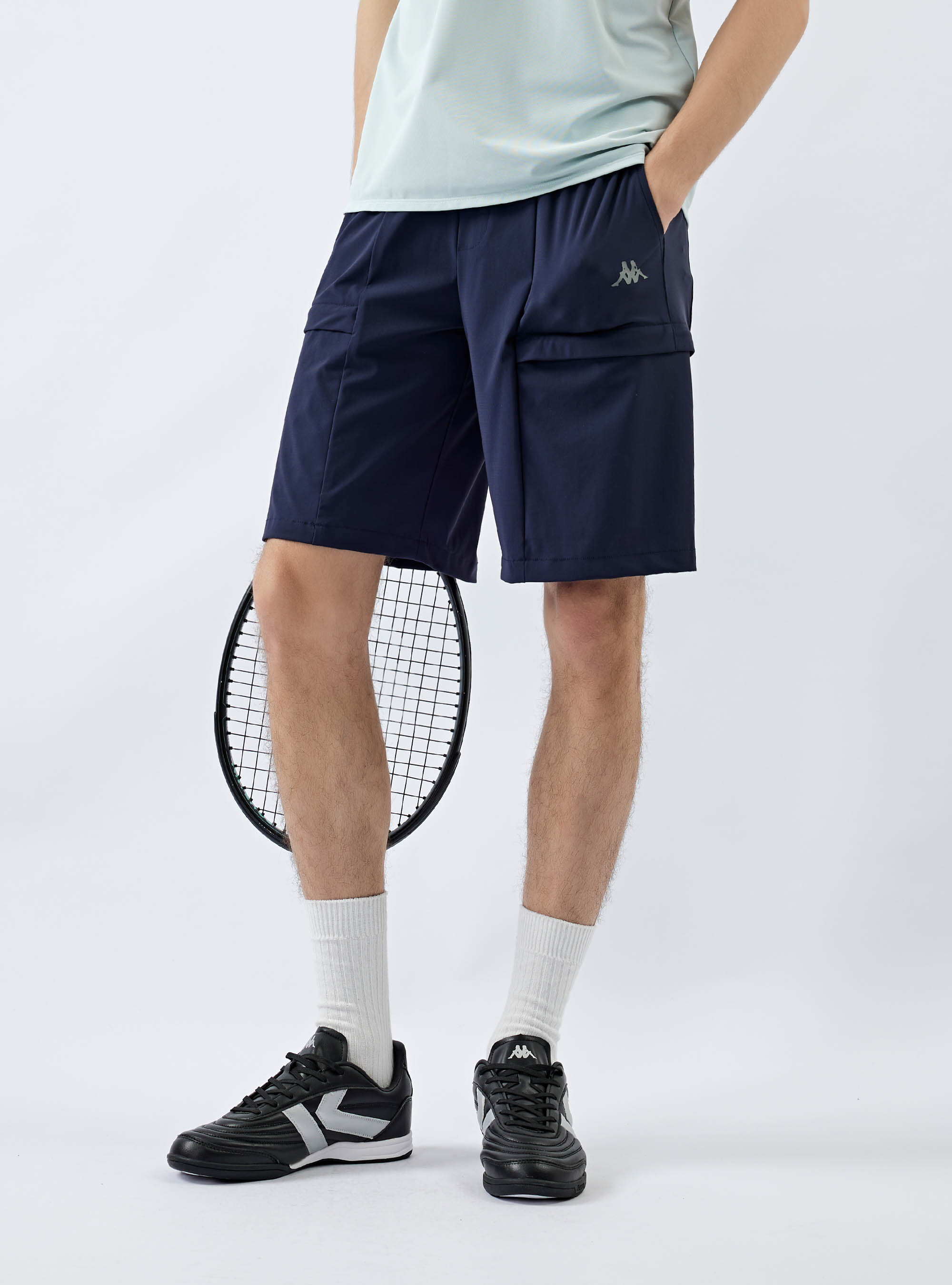 男女適穿 抽繩鬆緊舒適運動短褲