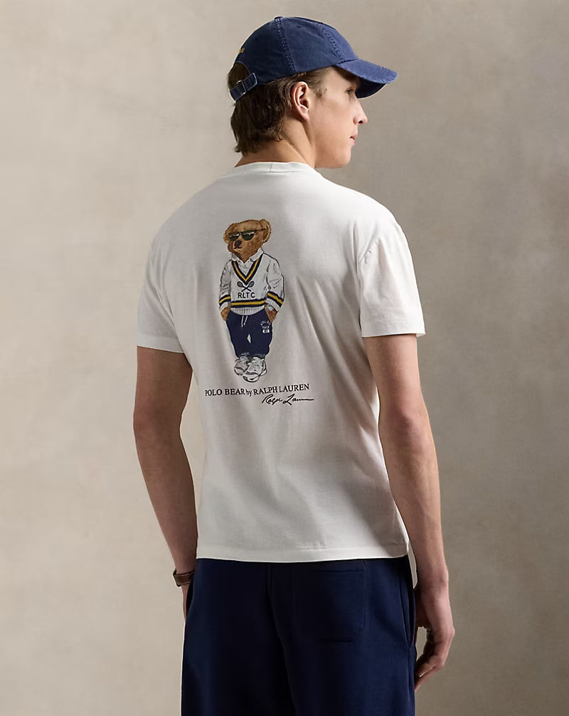 [S] PRL WHITE BACK PRINT T-SHIRT, 710963816001-WHITE (SRL217)