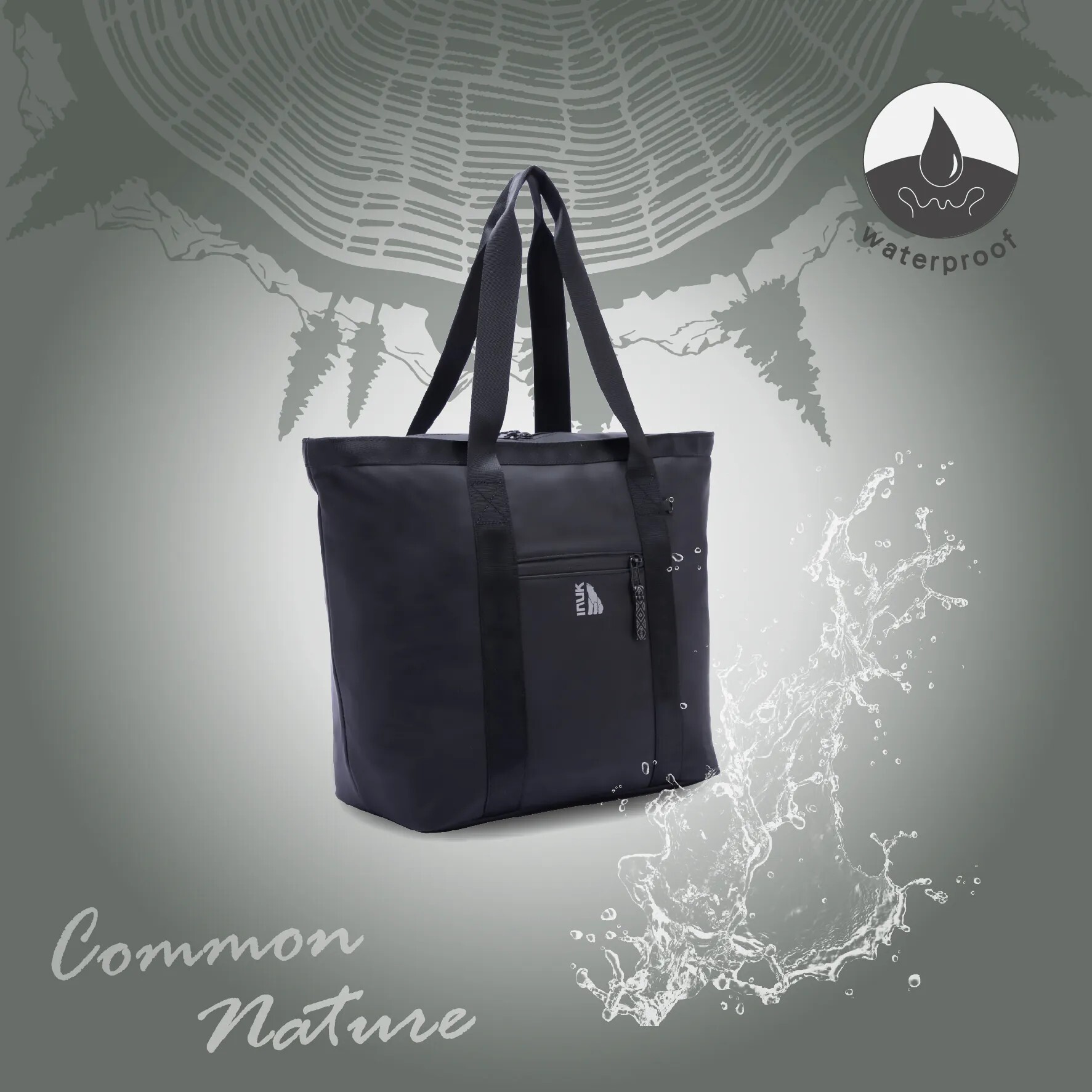 【INUK】全境防水 托特包 |Water_Shed SETON-L 極夜黑