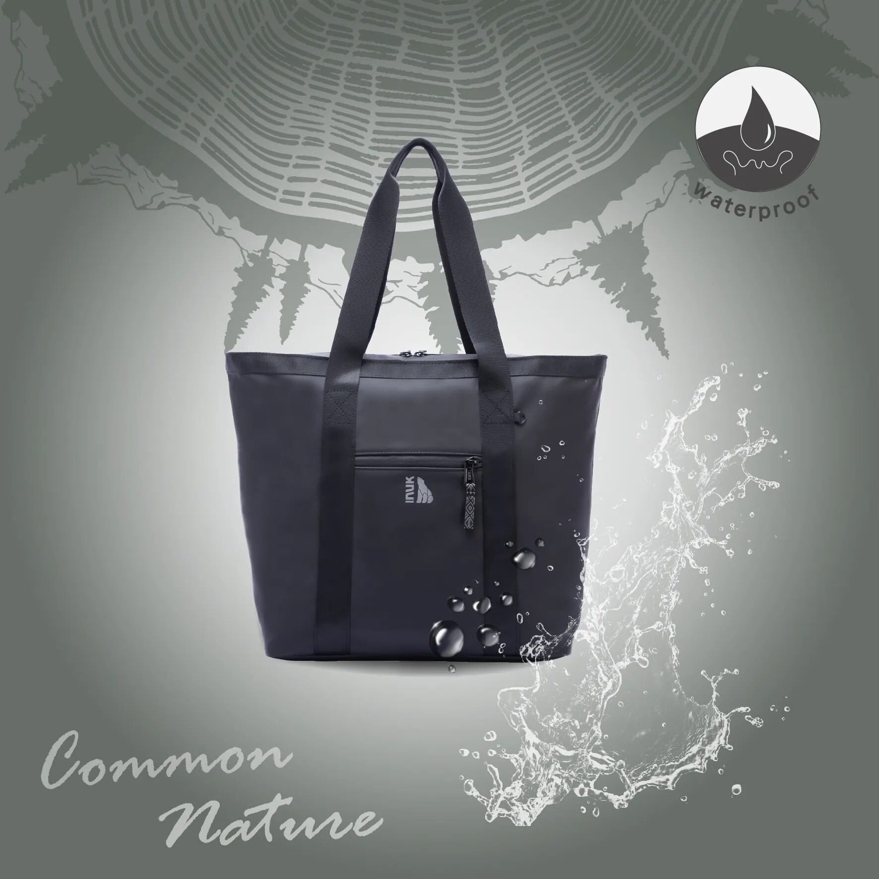 【INUK】全境防水 托特包 |Water_Shed SETON-L 極夜黑