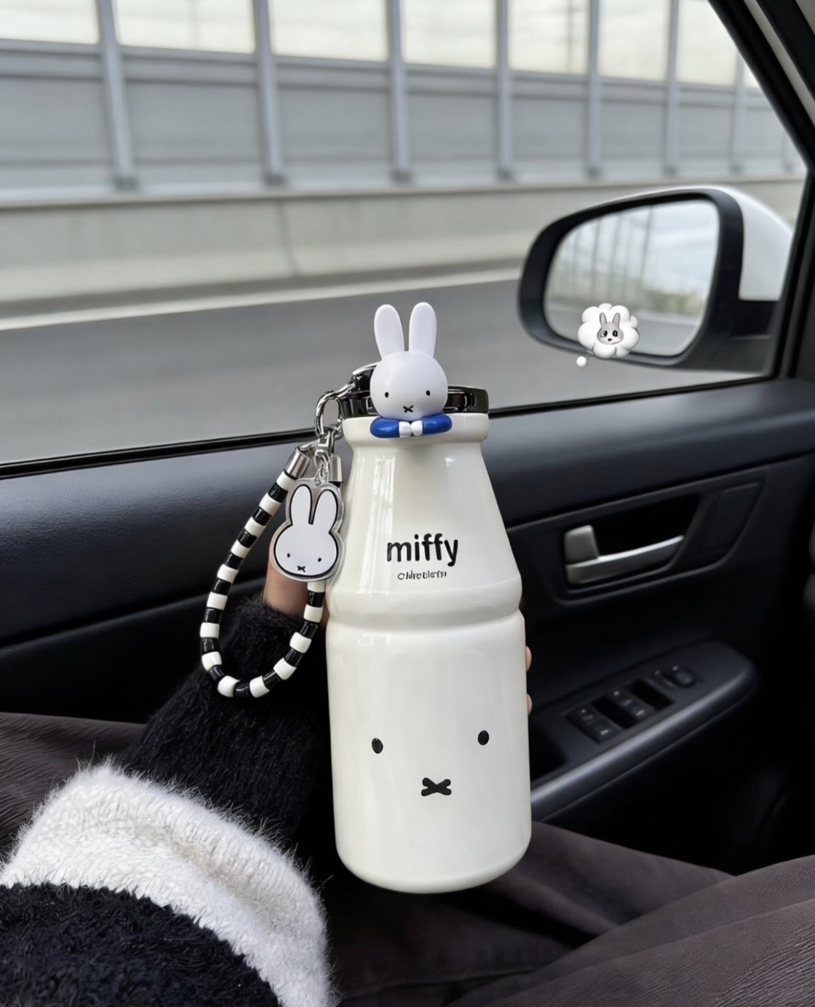 <喝水也要Q🐰>正版授權 米菲兔 水壺 牛奶瓶 送掛飾 316不銹鋼 隨身杯 360ml