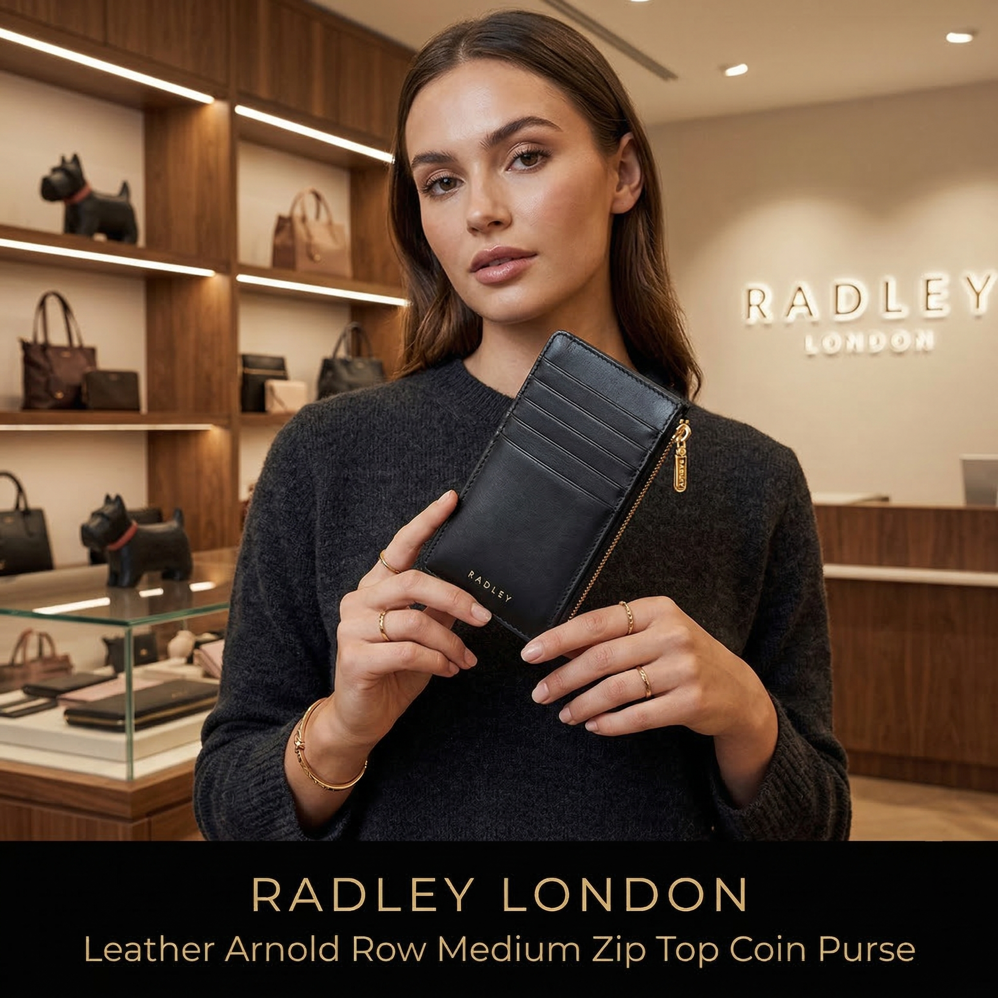 【預購】RADLEY LONDON H031854 皮革中型拉鍊零錢包