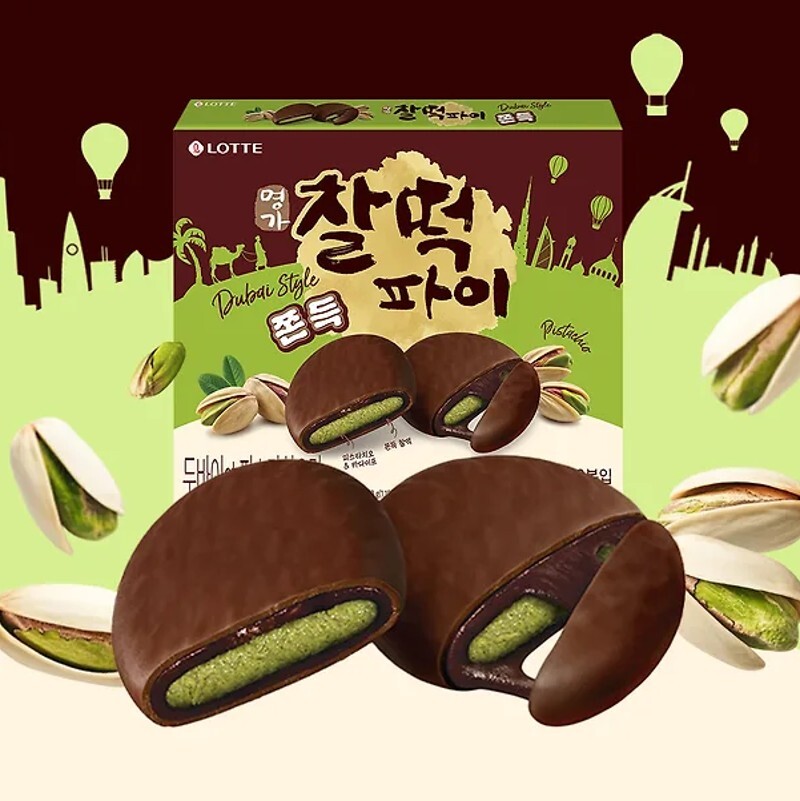 (預購商品) 韓國 LOTTE 樂天 杜拜巧克力Q餅 300g 10入/盒