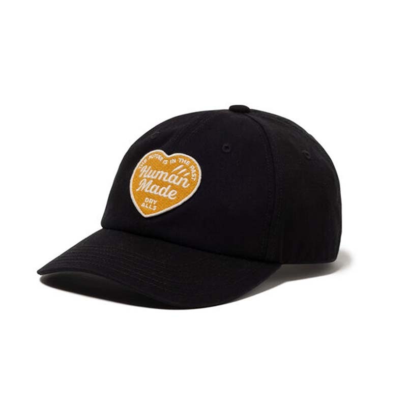 HUMAN MADE 6PANEL TWILL CAP 棒球帽 老帽 帽子 愛心 黑色 HUMAN-309 [台灣現貨]