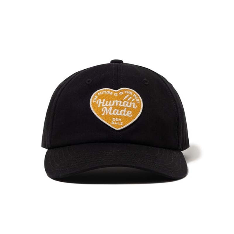 HUMAN MADE 6PANEL TWILL CAP 棒球帽 老帽 帽子 愛心 黑色 HUMAN-309 [台灣現貨]