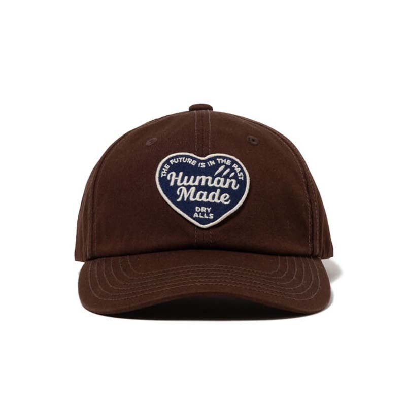 HUMAN MADE 6PANEL TWILL CAP 棒球帽 老帽 帽子 愛心 咖啡色 HUMAN-310 [台灣現貨]