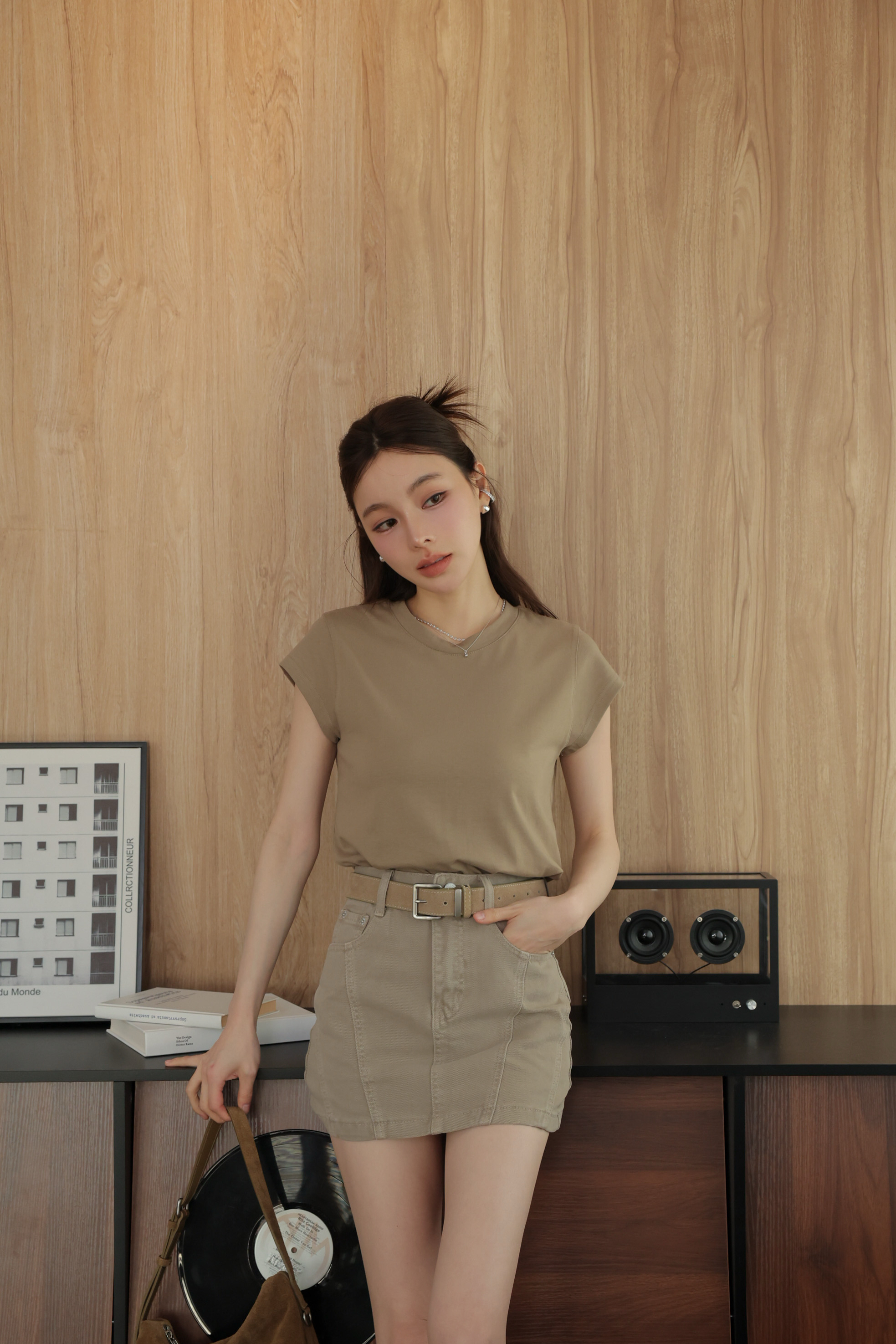 百搭小包袖素T HA10