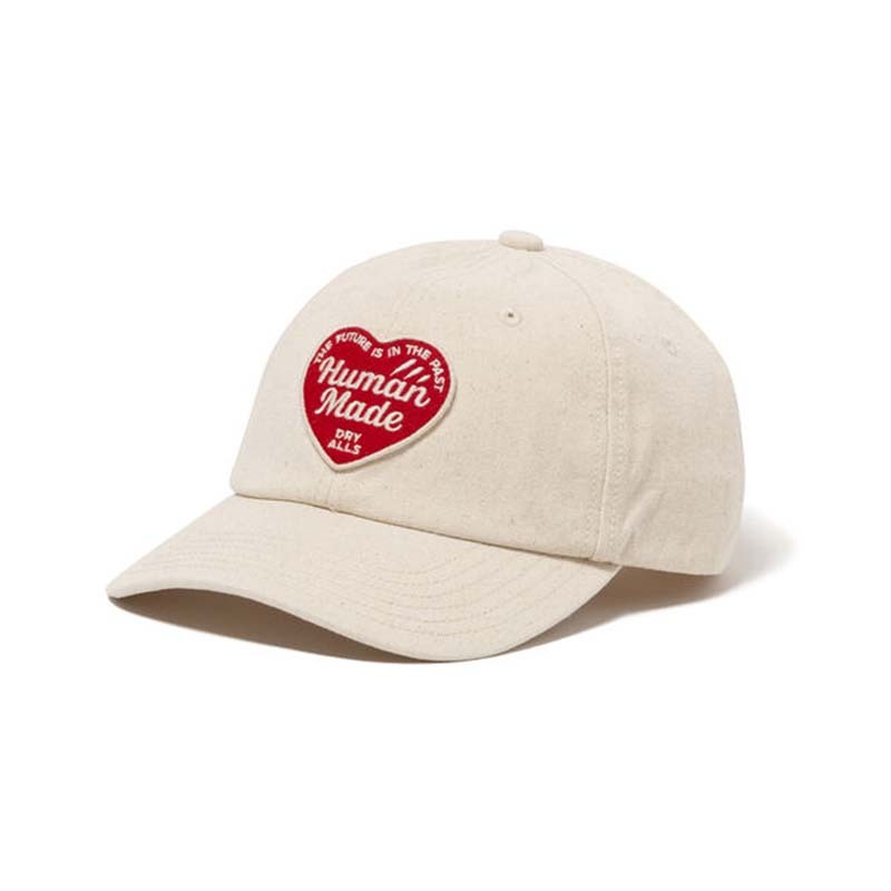 HUMAN MADE 6PANEL TWILL CAP 棒球帽 老帽 帽子 愛心 白色 HUMAN-311 [台灣現貨]