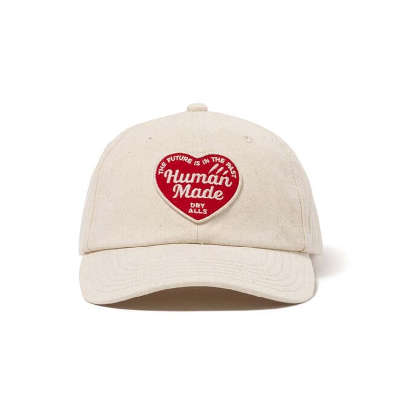 HUMAN MADE 6PANEL TWILL CAP 棒球帽 老帽 帽子 愛心 白色 HUMAN-311 [台灣現貨]