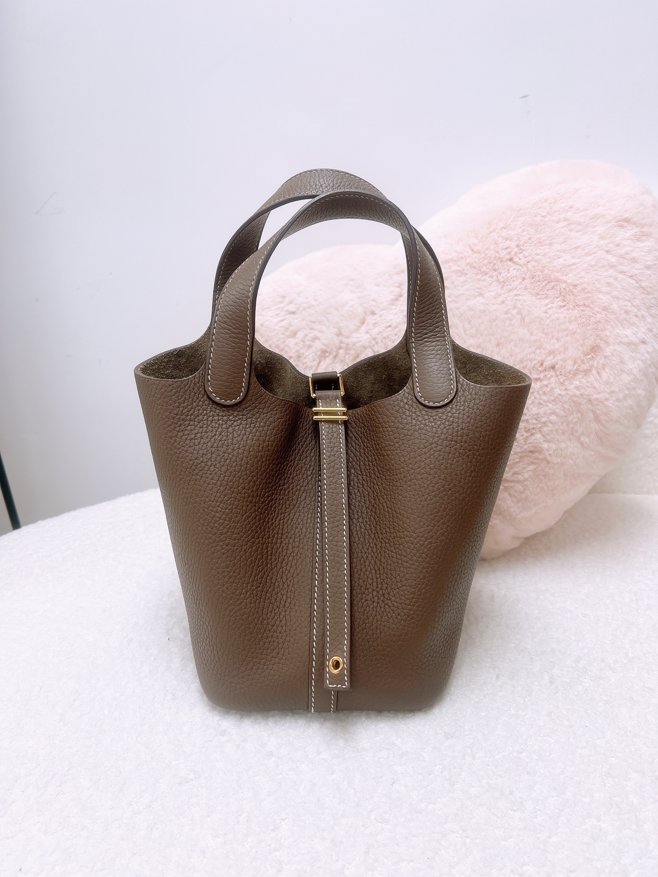 Hermes picotin 18/ etoupe ghw/ stamp d