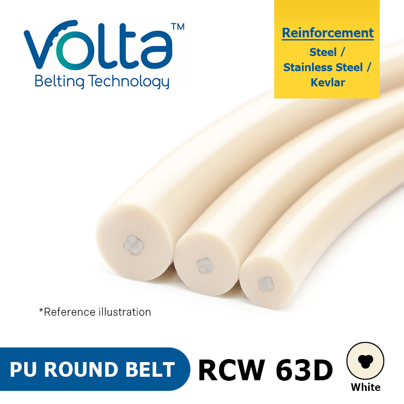 Volta PU 圓帶 - RCW 63D 白色