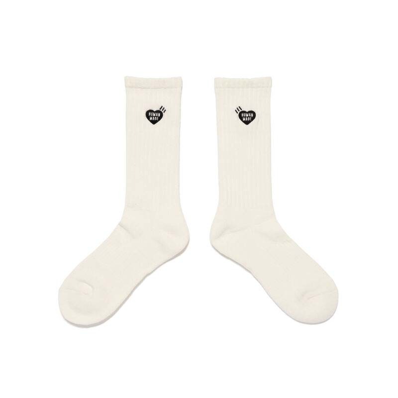 HUMAN MADE PILE SOCKS 襪子 長襪 愛心 白色 HUMAN-313 [台灣現貨]