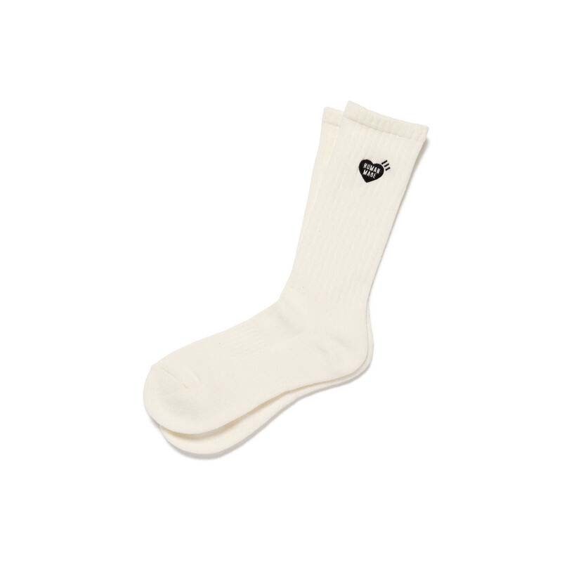 HUMAN MADE PILE SOCKS 襪子 長襪 愛心 白色 HUMAN-313 [台灣現貨]
