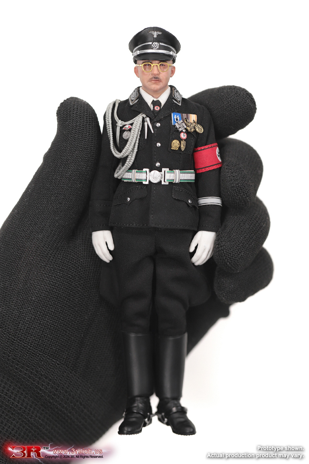 [訂金]3R TG80008 1/12 Mini Reich Series - Heinrich Himmler (Black Ver.)