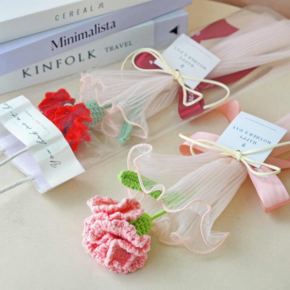 F19仙氣飄飄編織康乃馨花束｜大量訂購