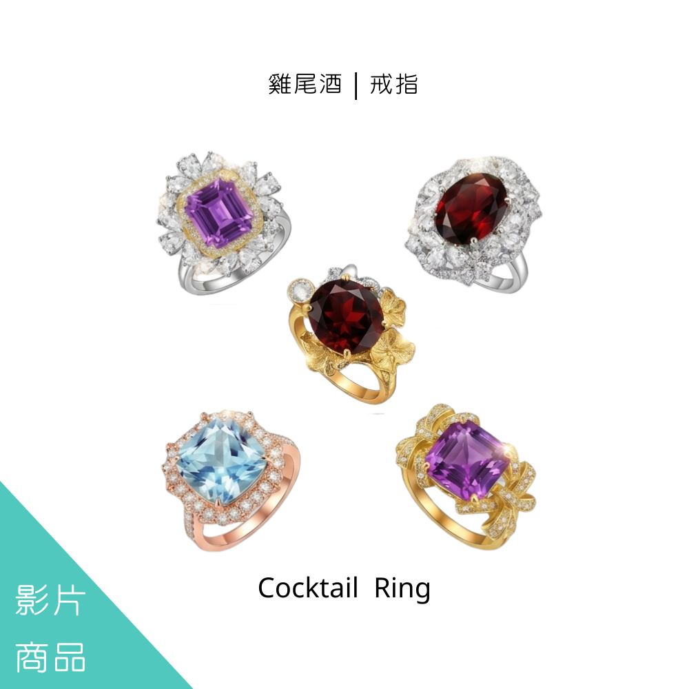 霸氣女大主必備｜雞尾酒戒指