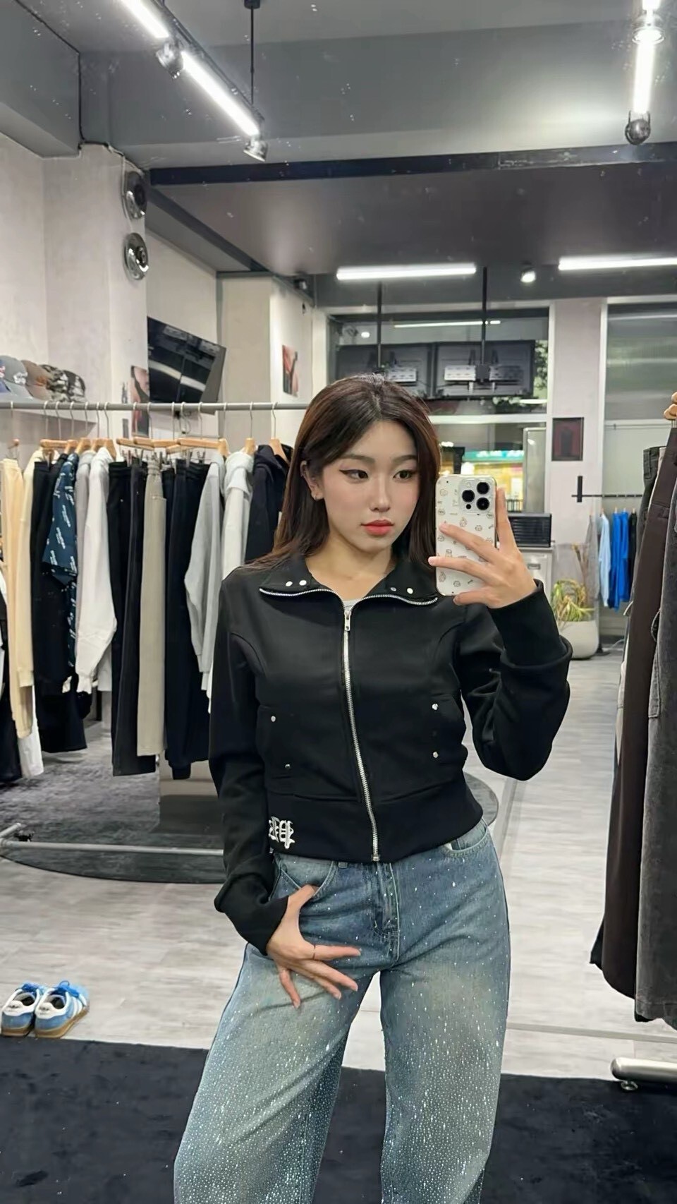 復古歌德十字刺繡短板立領外套