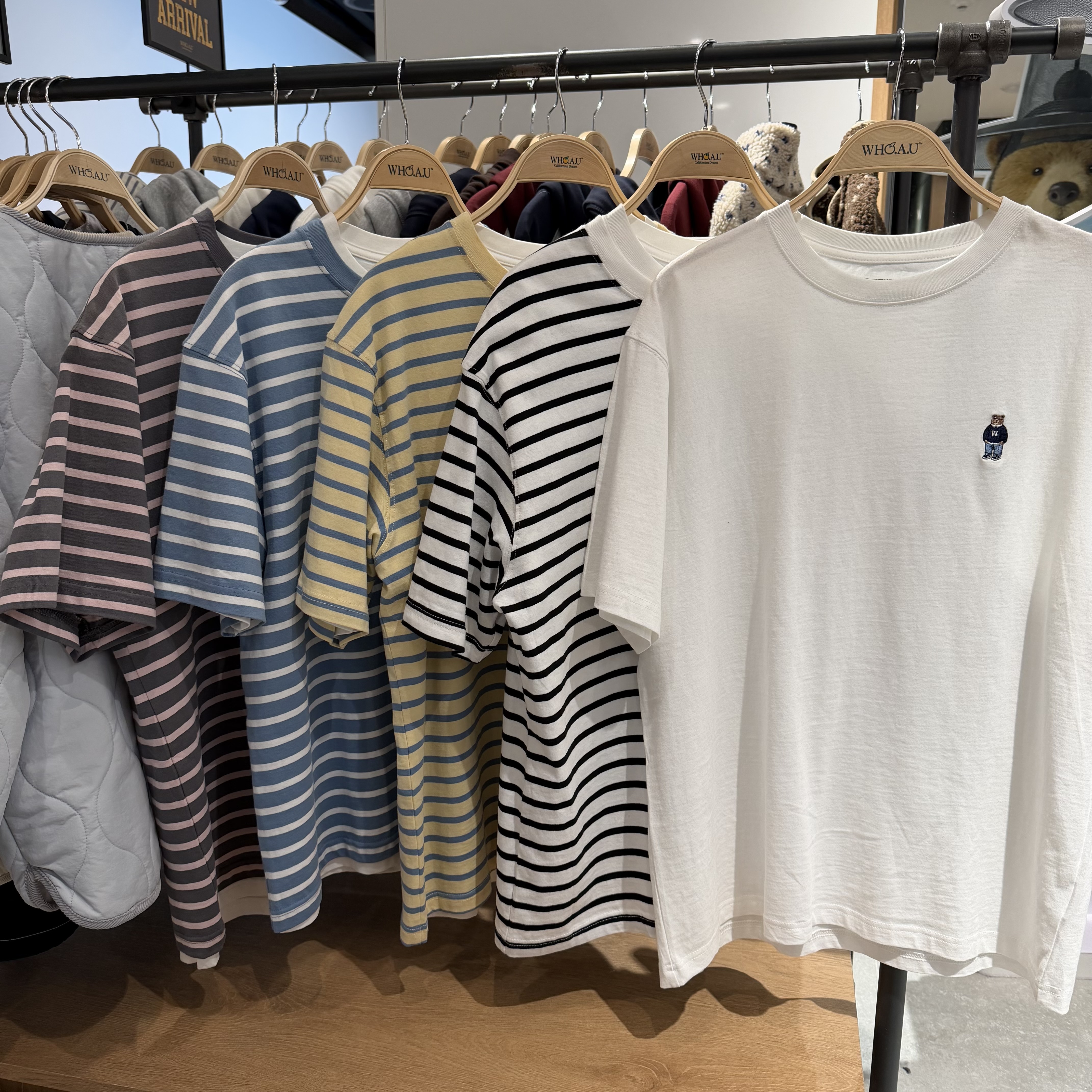 【WHO.A.U】Steve Stripe T-shirt[B] (2件裝) (G171-G186)