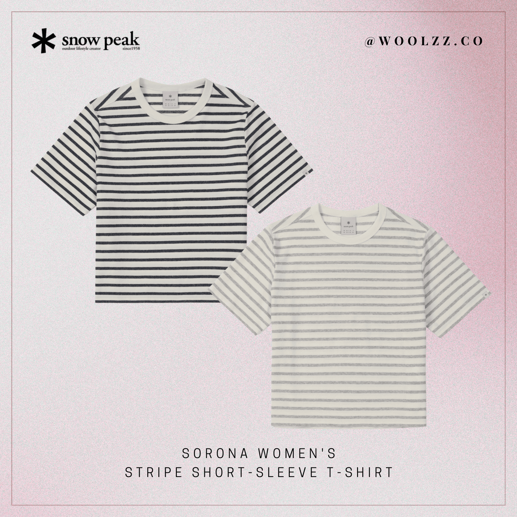 Snow Peak Sorona 女款條紋短袖T恤 S26MWF-TS69