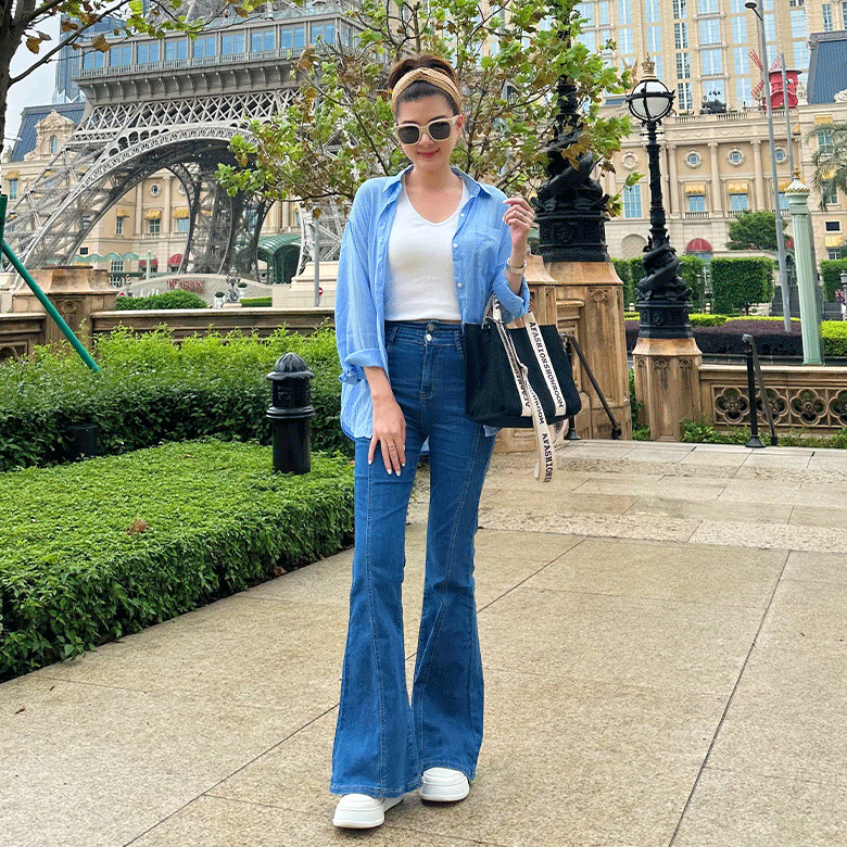 AFS激瘦牛仔喇叭褲