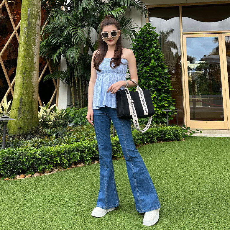 AFS激瘦牛仔喇叭褲