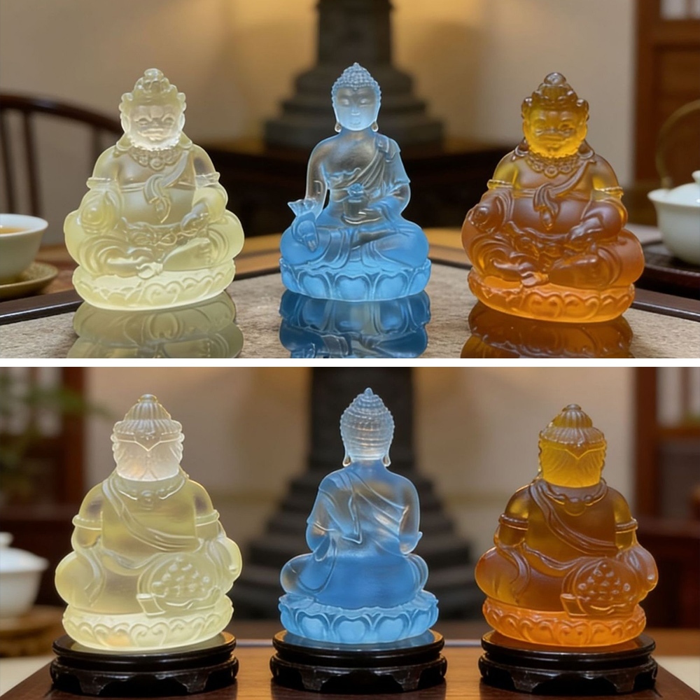 擺件 佛像擺件 桌面擺設 居家擺件 車用擺件 琉璃佛像擺件 黃財神 藥師佛 招財小物 風水擺件 開運擺件 送禮 329