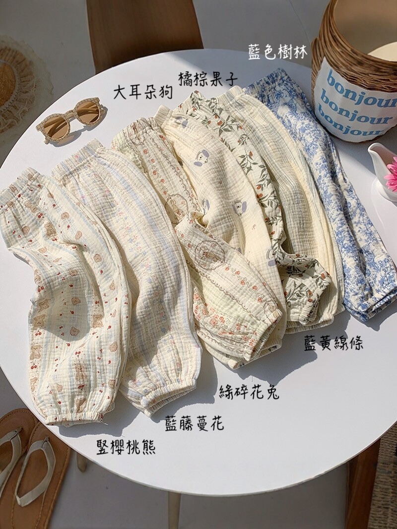 碎花棉紗防蚊褲(90-140)
