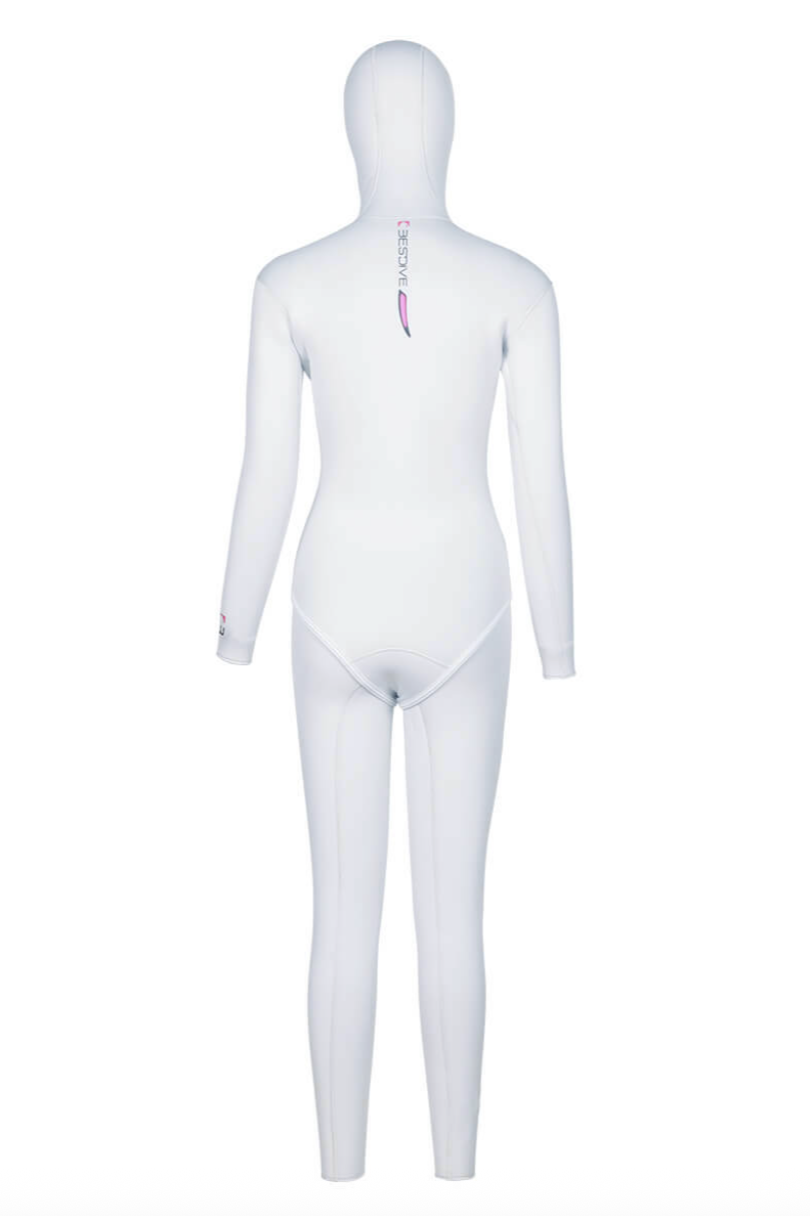 ▲預購 Bestdive 女款 聖托里尼系列 超彈布面自潛防寒衣 全白 2026