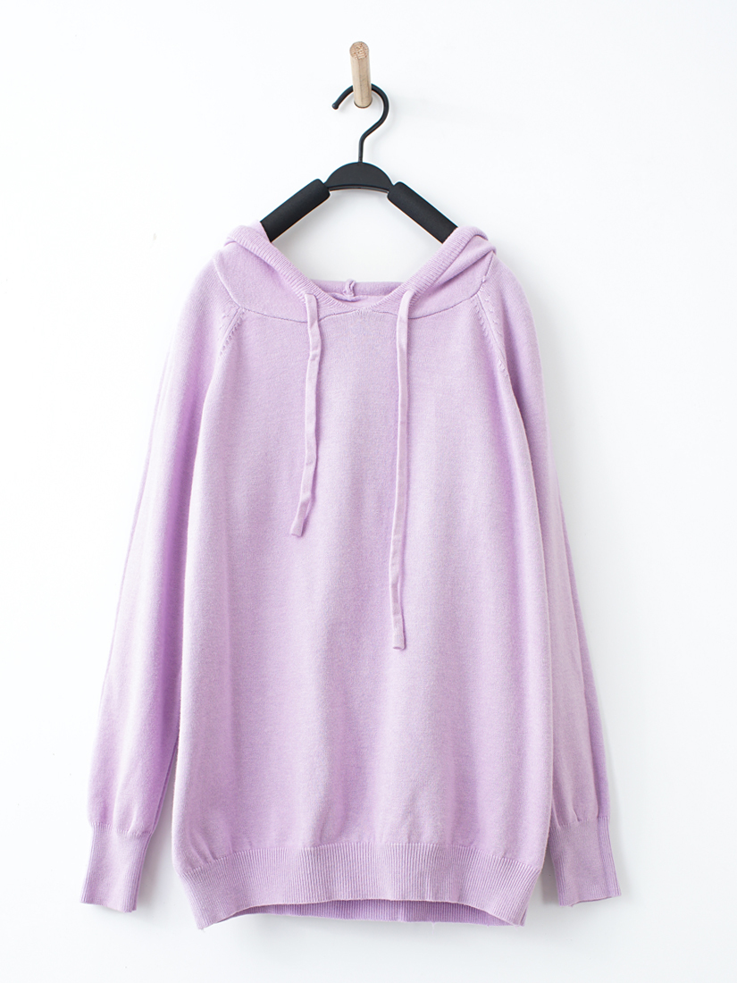 棉柔連帽針織上衣