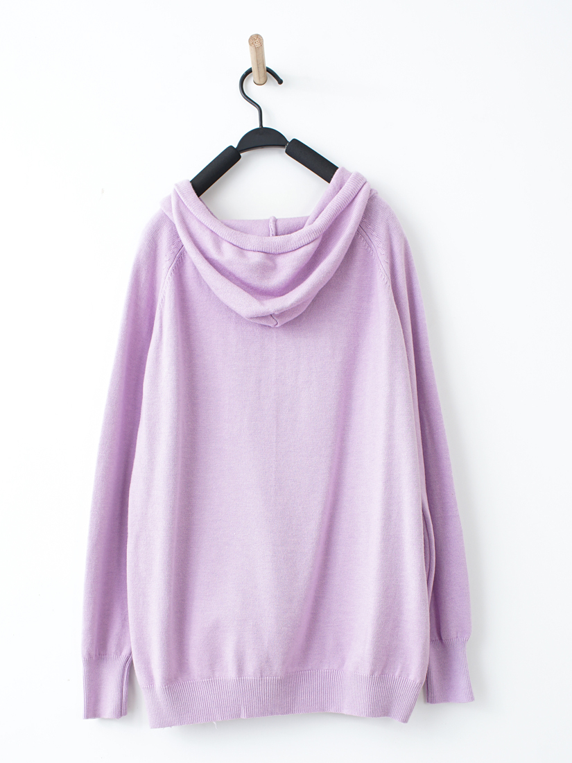 棉柔連帽針織上衣