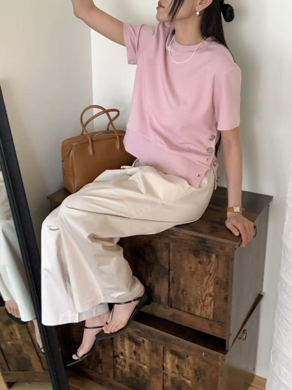 大口袋造型休閒長褲