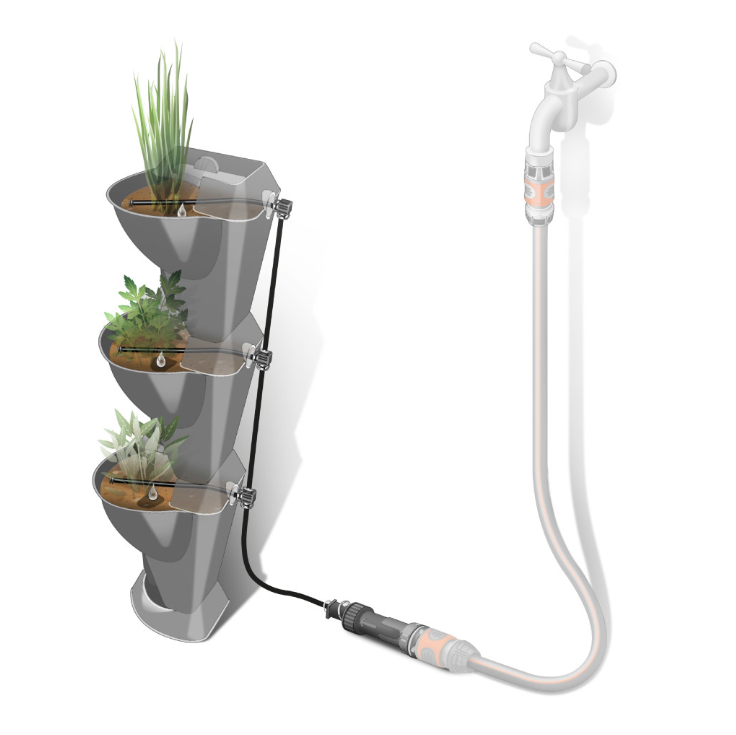 "GARDENA" 德國垂直種植槽套裝(3個盆栽)-[13157-20]